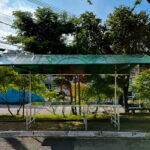 Banca Completa medida 3,00m com cobertura de 3,00m x 3,50m