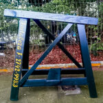 Cavalete em Madeira Inclinado altura 86cm x 76cm - cabiceira dupla